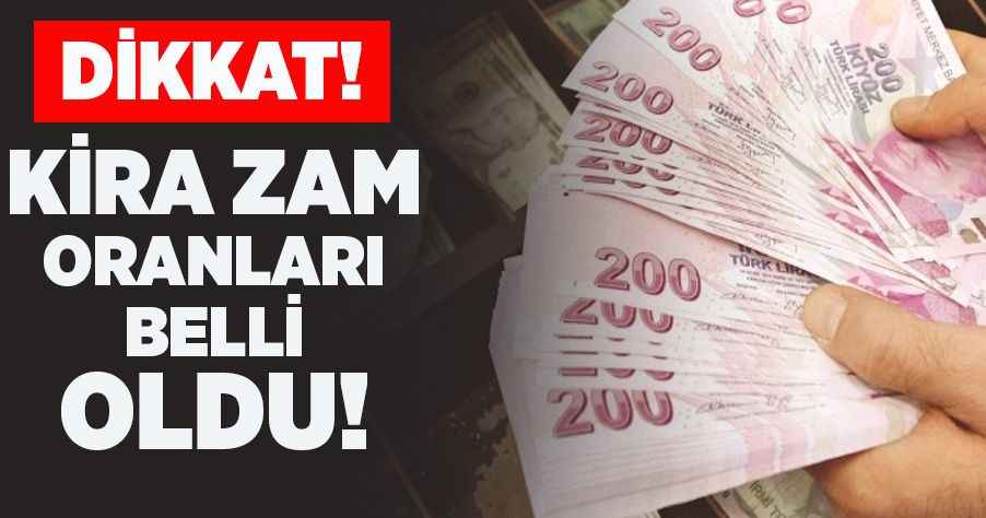 Dikkat: Ekim Ayı Kira Zam Oaranı Belli Oldu