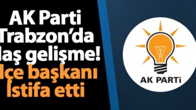 AK Parti Trabzon'da Şok Gelişme: İlçe Başkanı İstifa Etti!